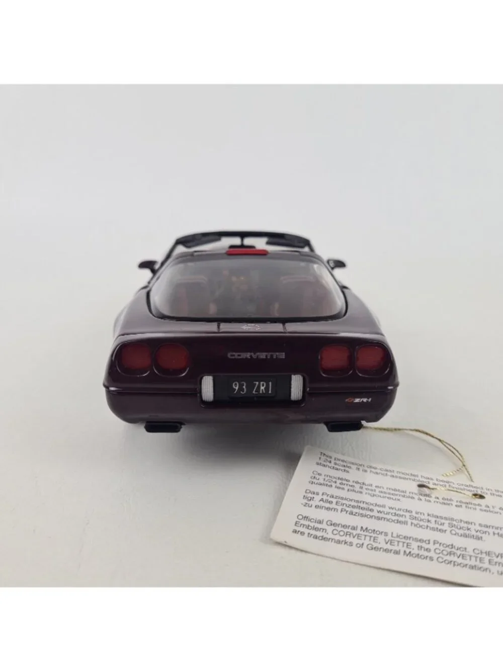 Franklin Mint 1993 Chevrolet Corvette ZR1 Ruby 1:24 Die Cast Classic B11UQ63